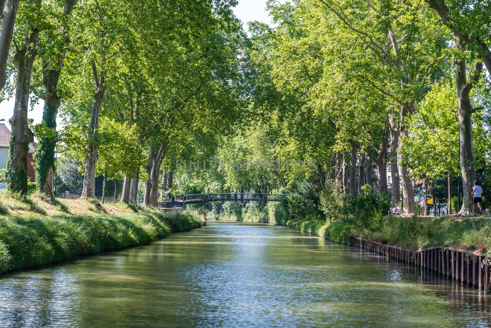 Summer look on Canal du Midi canal in Toulouse, southern Franc by rayints