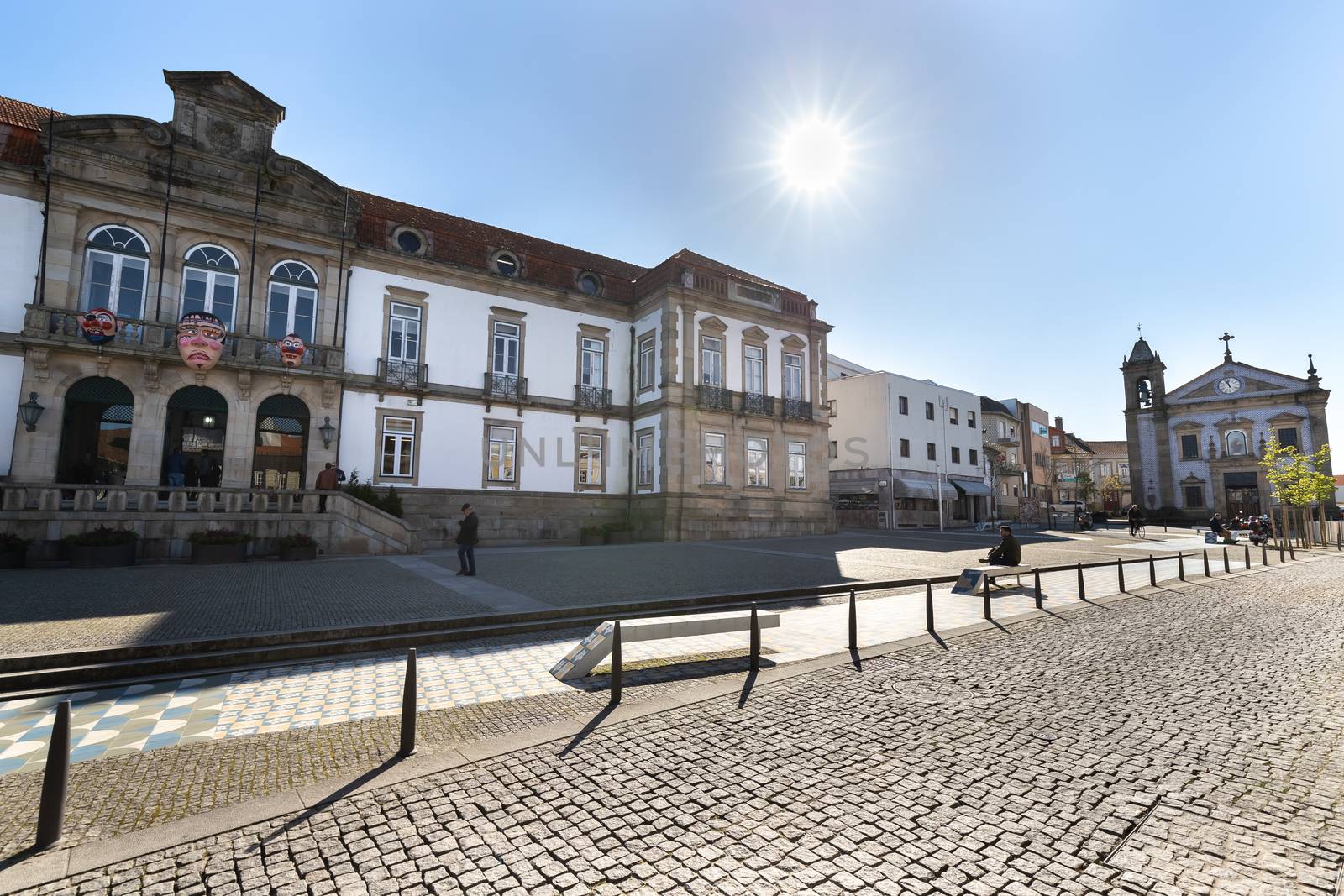 detail of architecture of the town hall in Ovar, Portugal by AtlanticEUROSTOXX