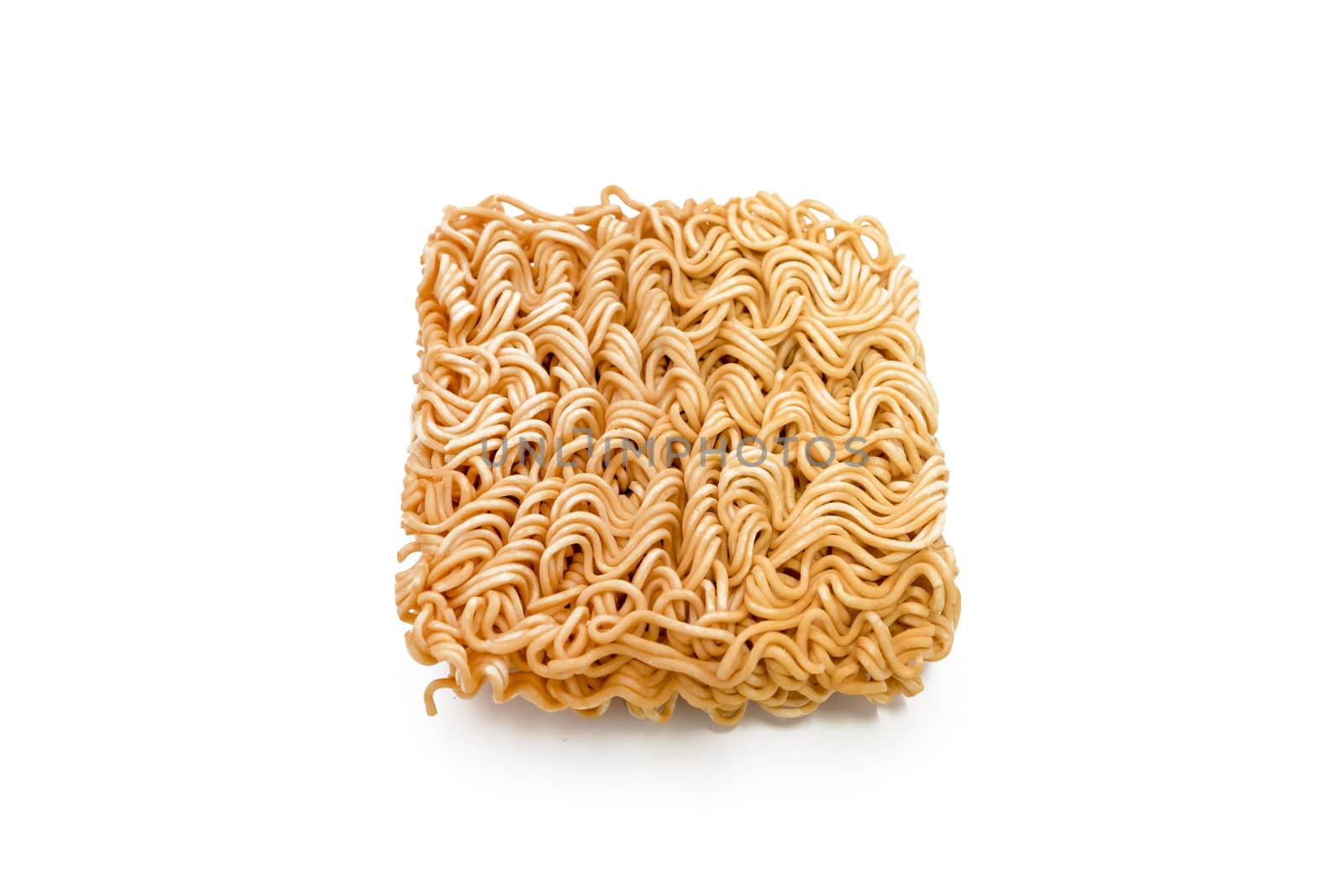 Instant noodles isolated on white background.