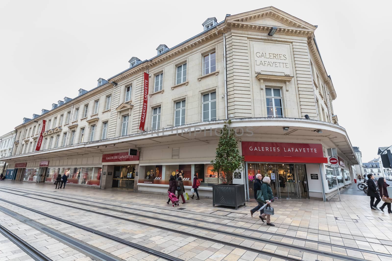 View of the facade of the luxury store Galeries Lafayette in Tou by AtlanticEUROSTOXX