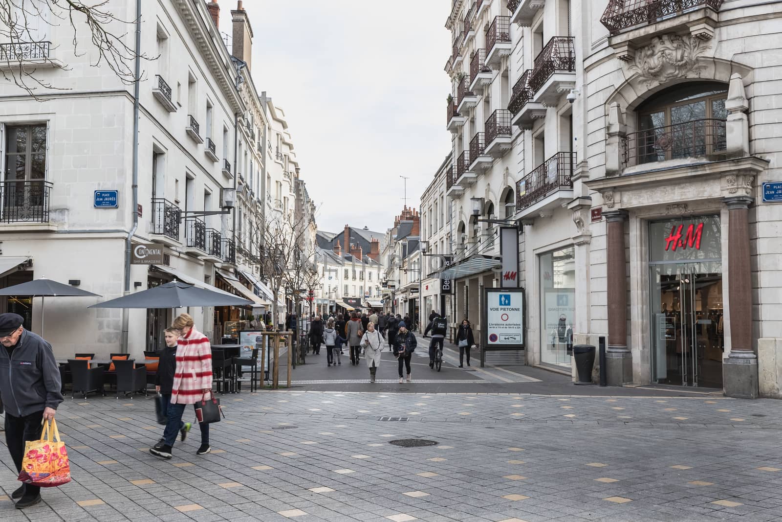 Street ambiance and architecture in a pedestrian street in Tours by AtlanticEUROSTOXX