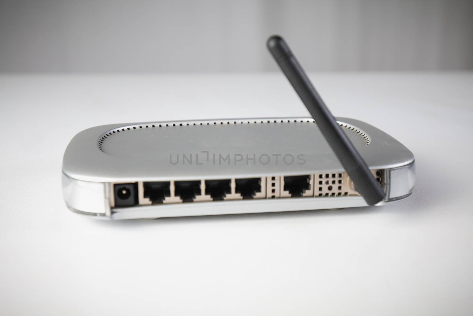 router wifi ethernet connection network port wireless closeup concept