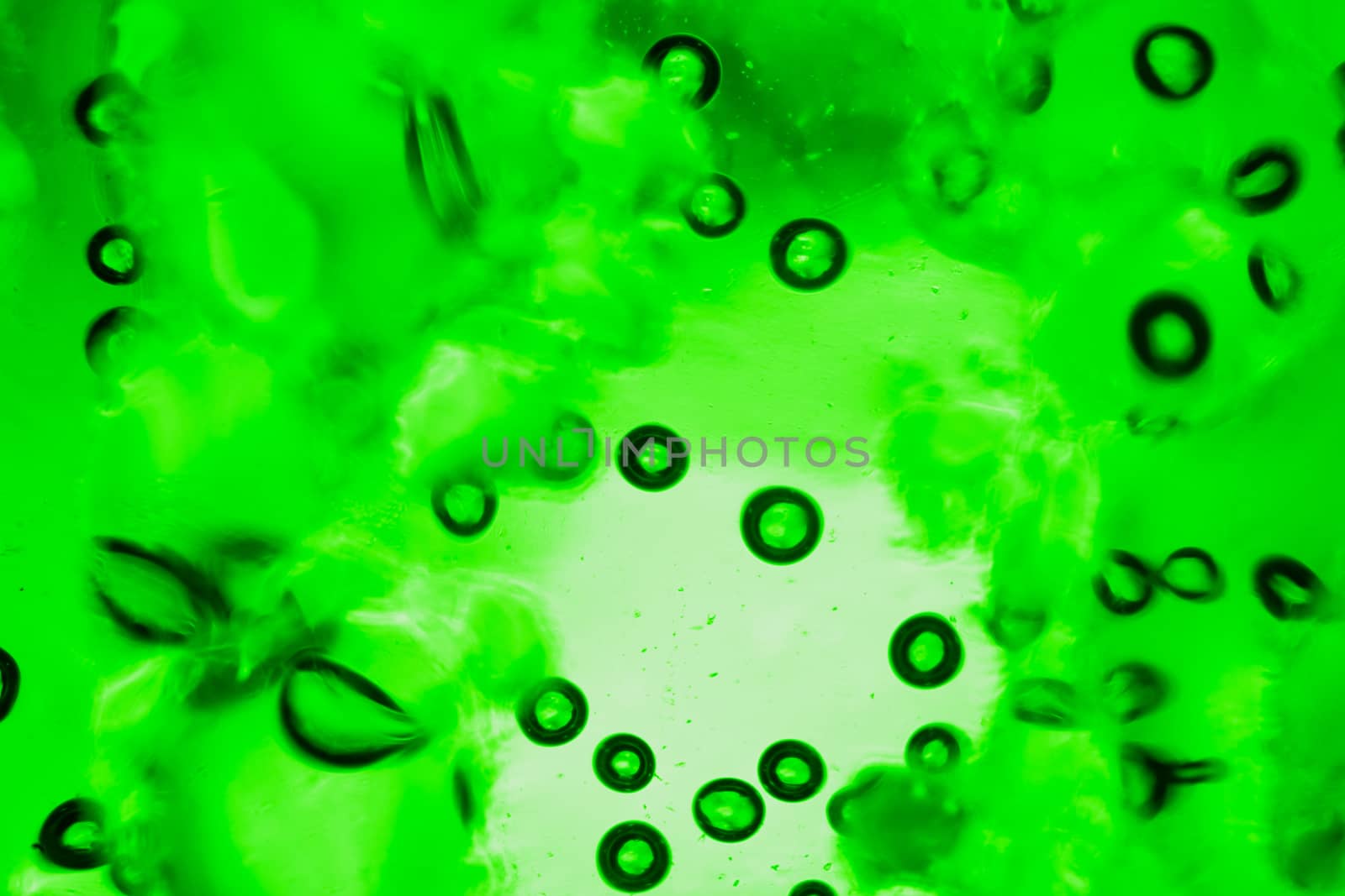 abstract water with  bubbles green background