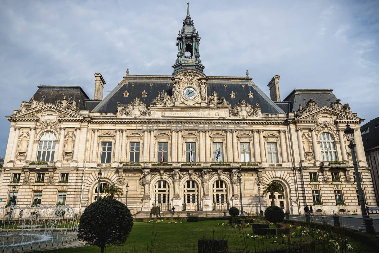 architectural detail and street atmosphere in front of the town  by AtlanticEUROSTOXX