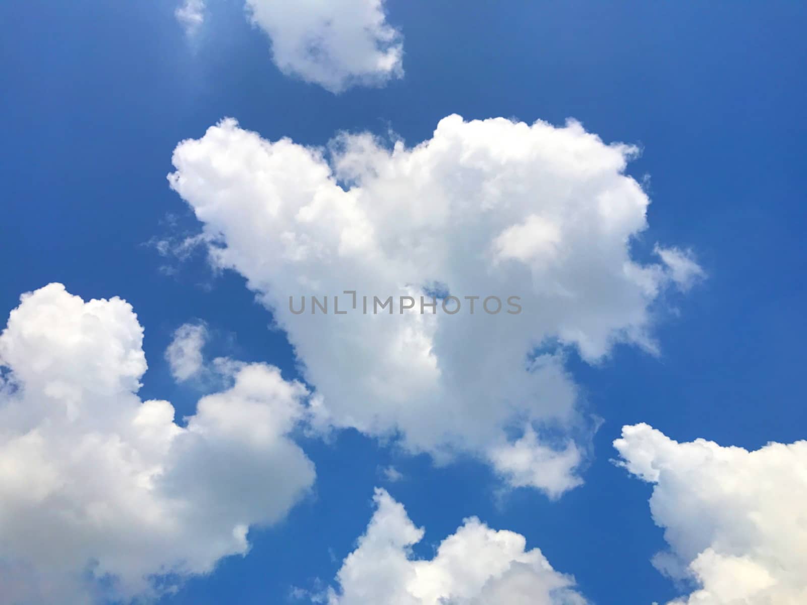 Sky Big beautiful clouds in the sky blue