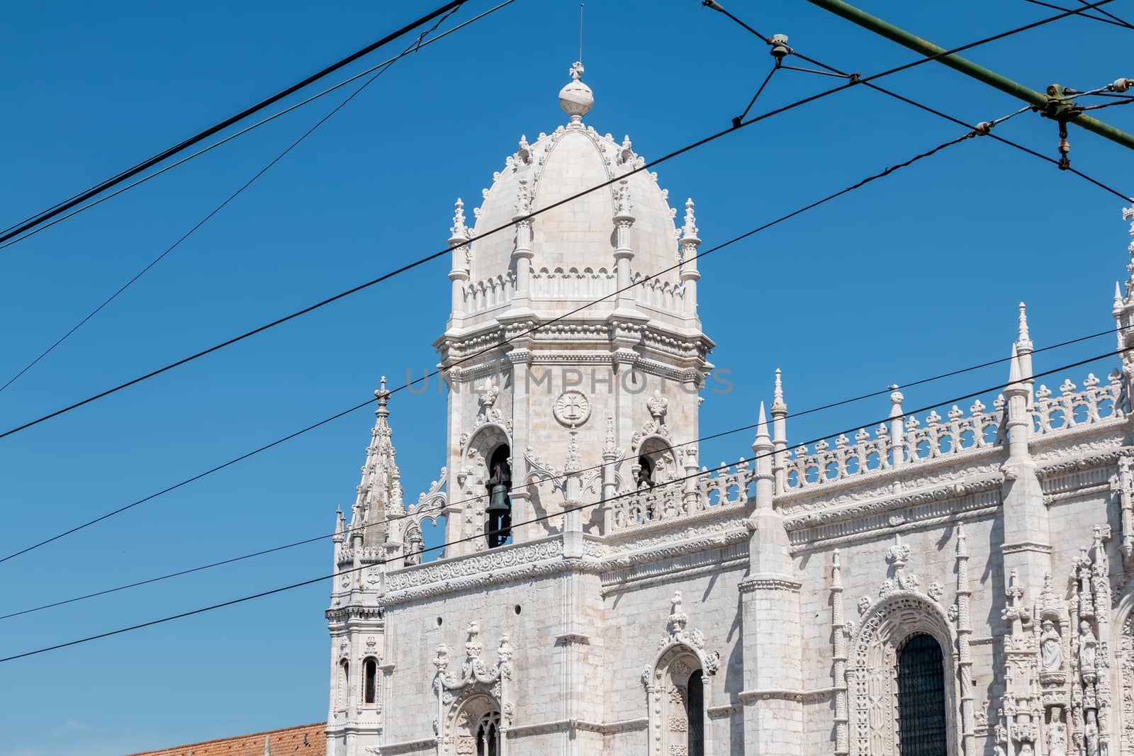 architectural detail of the holy mary church of Belem (Igreja de Santa Maria de Belem) in Lisbon, Portugal