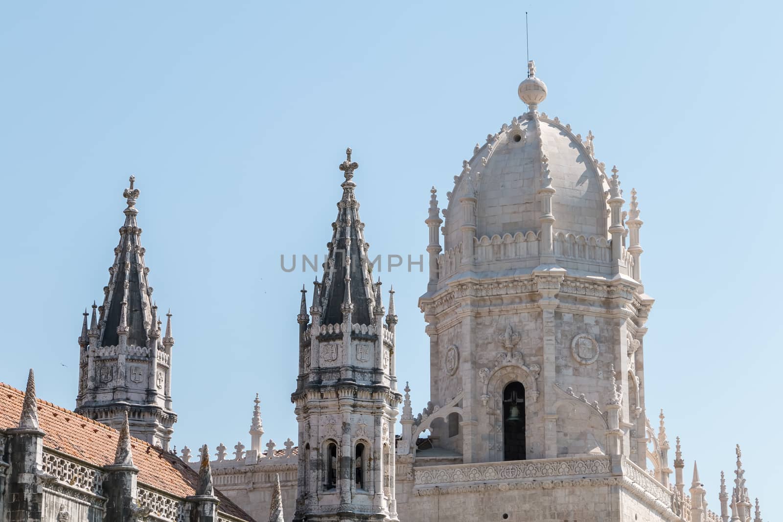architectural detail of the holy mary church of Belem (Igreja de Santa Maria de Belem) in Lisbon, Portugal