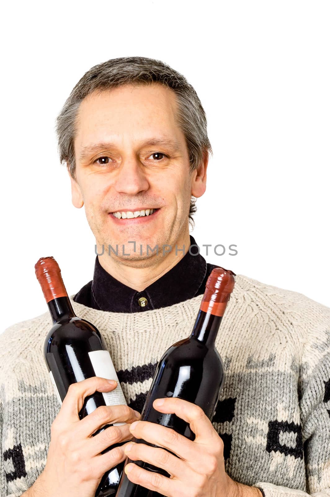 Man with bottles of wine by MaxalTamor