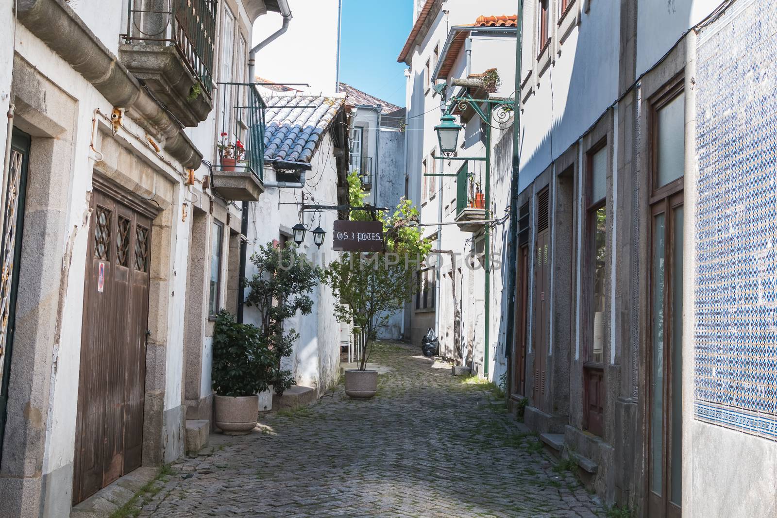 Architecture detail of typical houses and shops in viana do cast by AtlanticEUROSTOXX