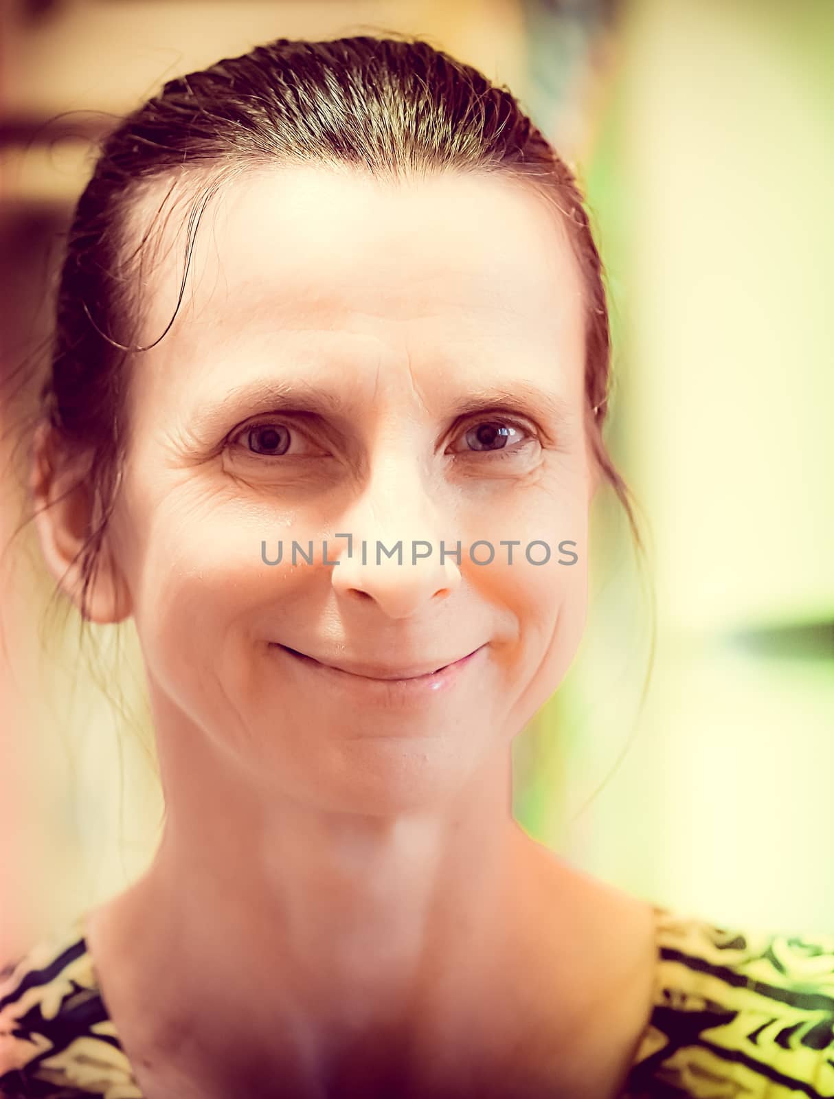 Natural portrait of a mature woman smiling