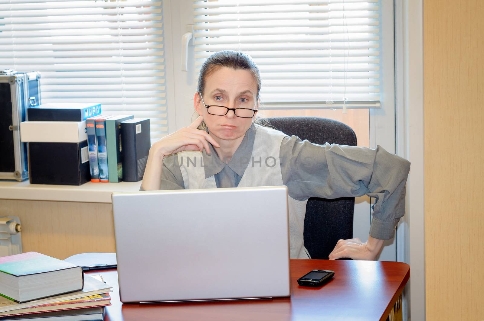 Senior Woman Raging Against the Computer by MaxalTamor
