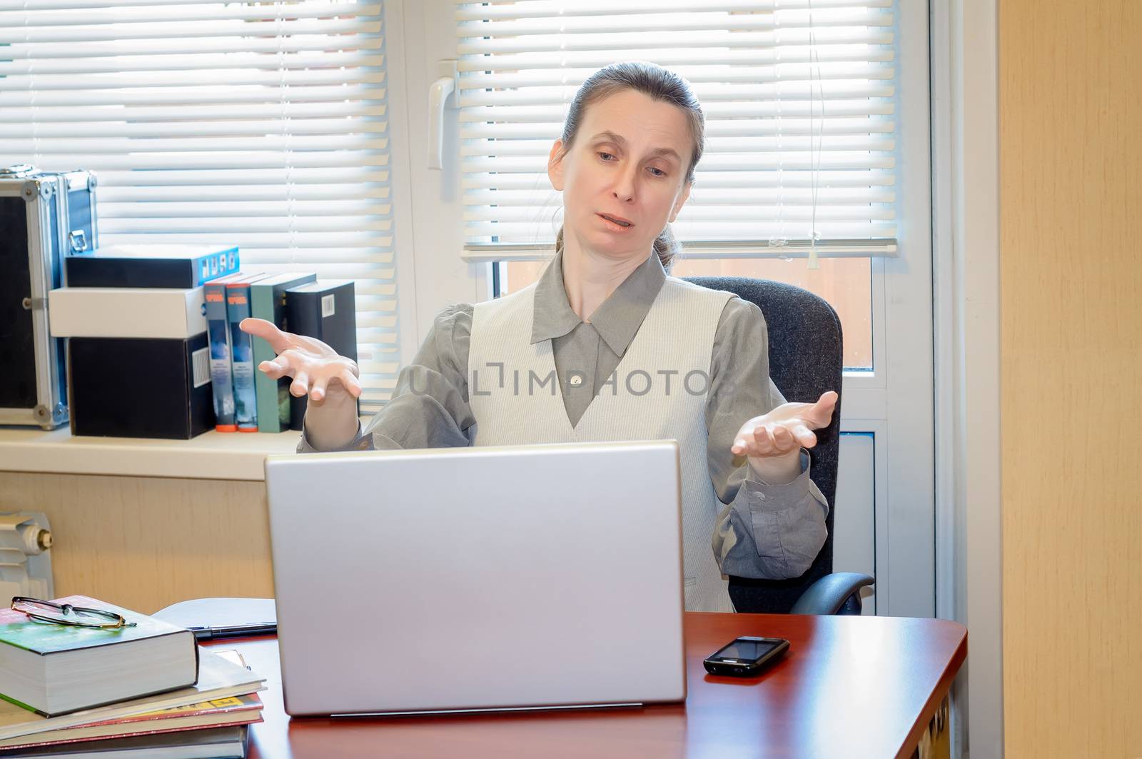 Senior Woman Raging Against the Computer by MaxalTamor