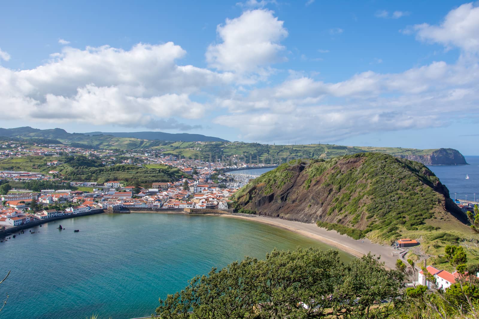 Walk on the Azores archipelago. Discovery of the island of Faial, Azores. Portugal , Horta