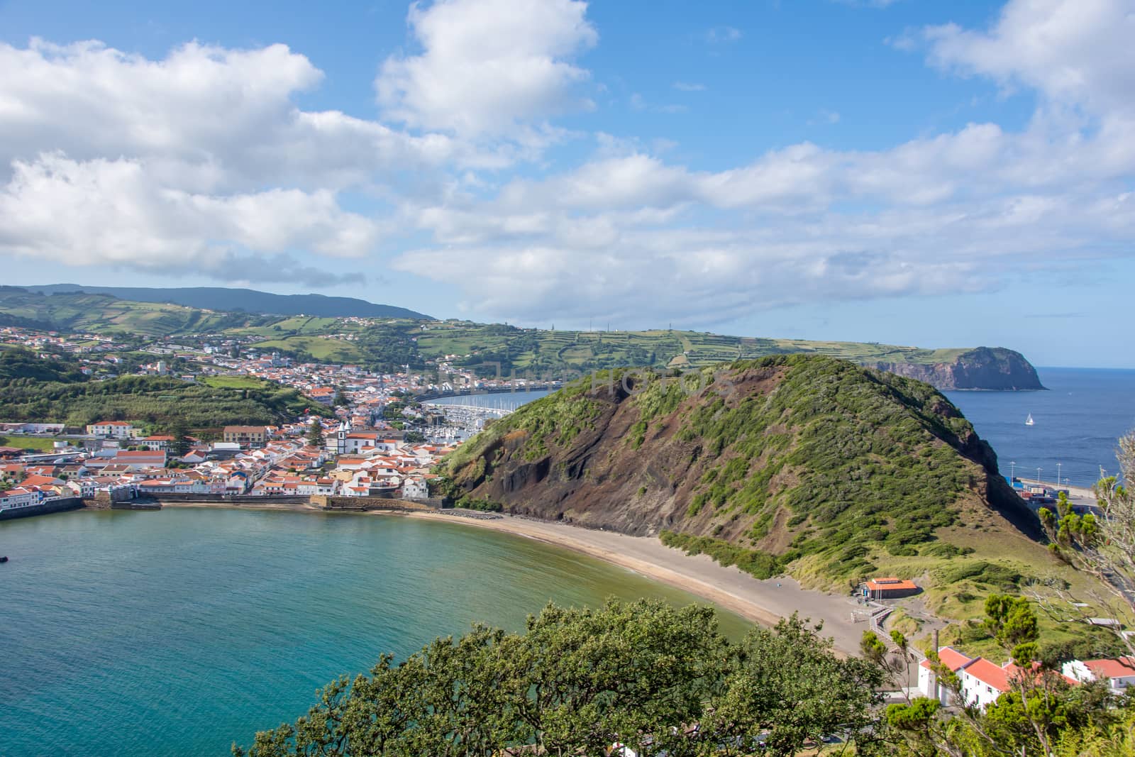 Walk on the Azores archipelago. Discovery of the island of Faial, Azores. Portugal , Horta