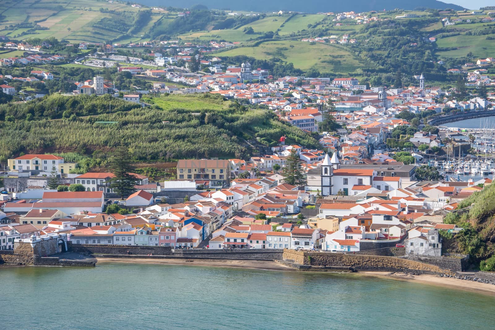 Walk on the Azores archipelago. Discovery of the island of Faial, Azores. Portugal , Horta
