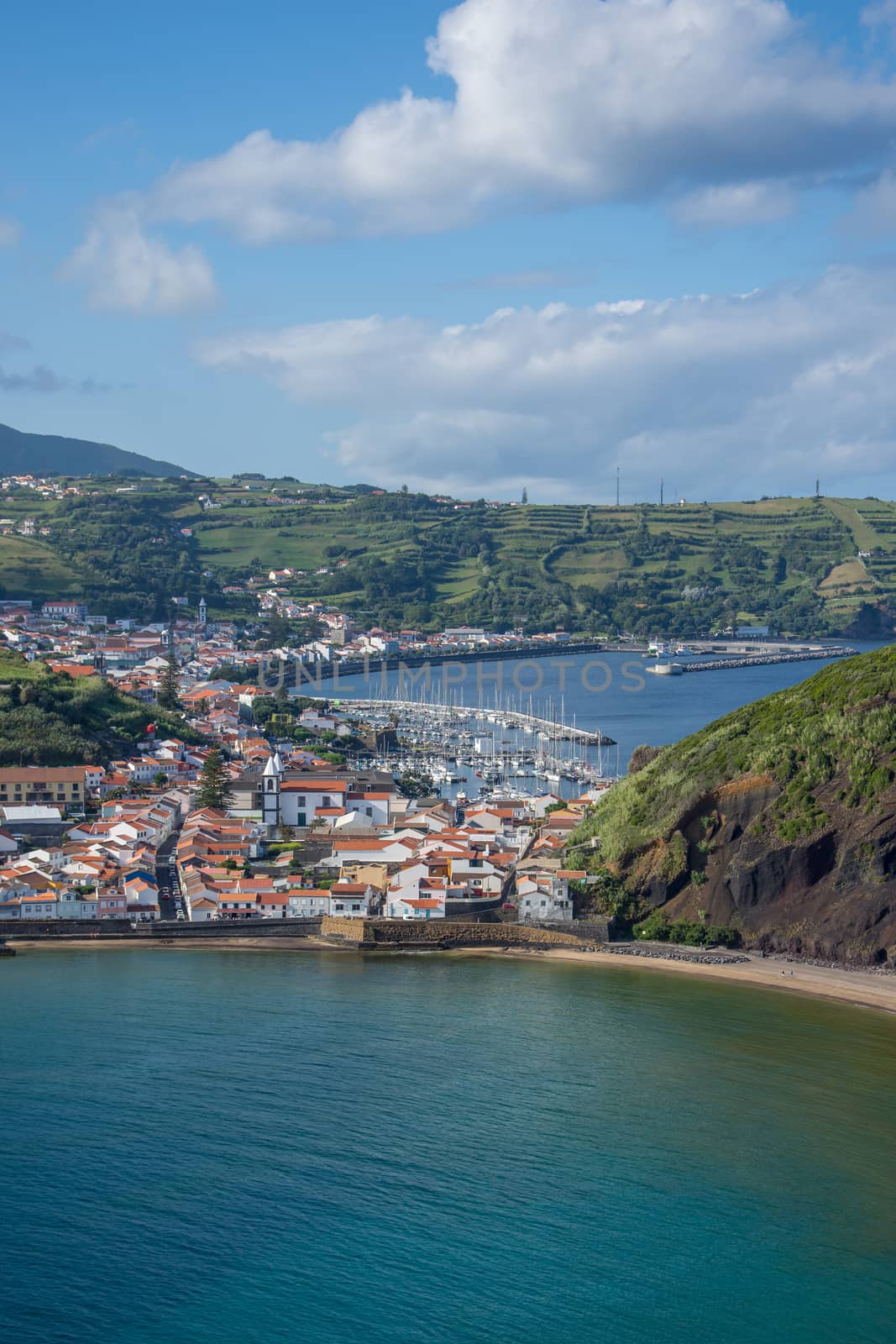 Walk on the Azores archipelago. Discovery of the island of Faial, Azores. Portugal , Horta