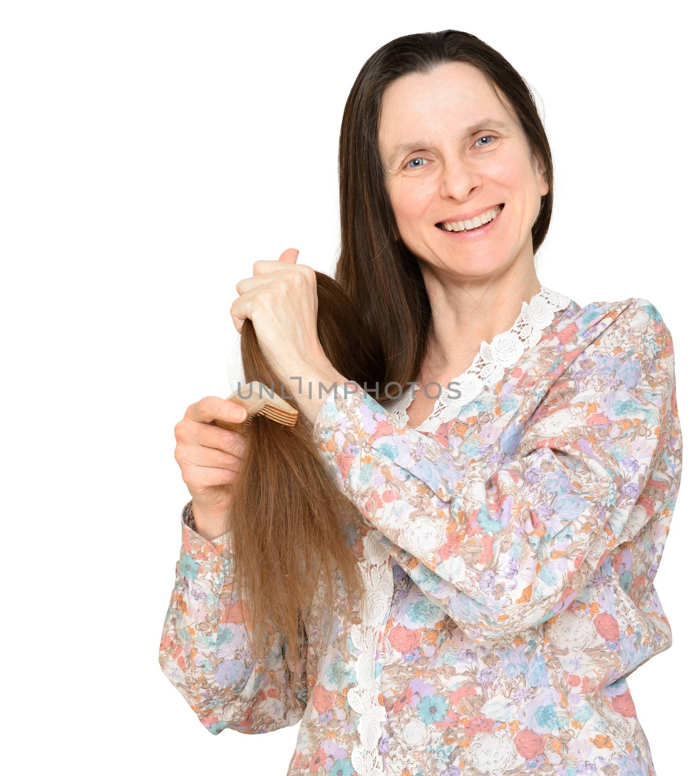 Adult Woman Brushing Hair by MaxalTamor