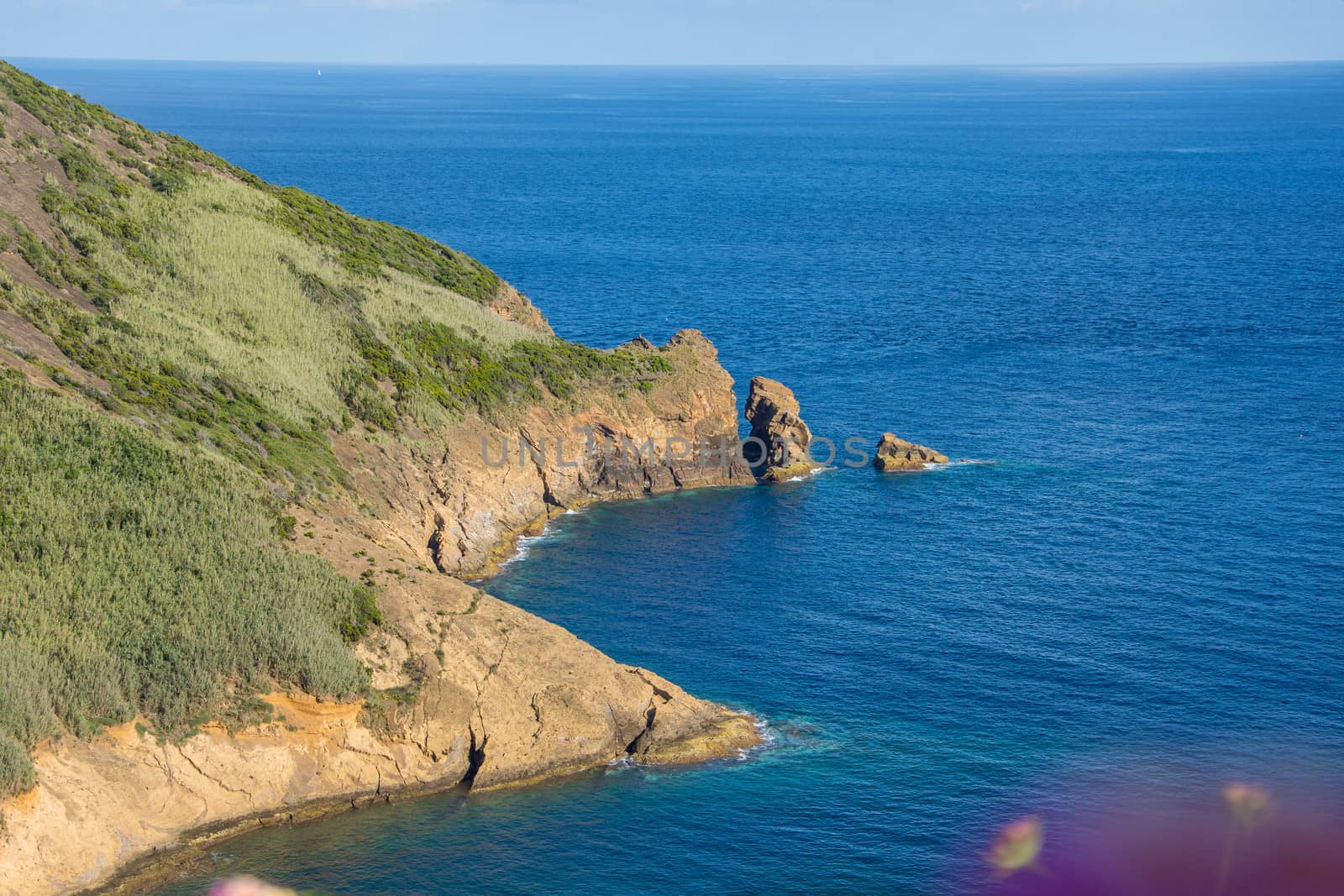 Walk on the Azores archipelago. Discovery of the island of Faial, Azores. Portugal , Horta