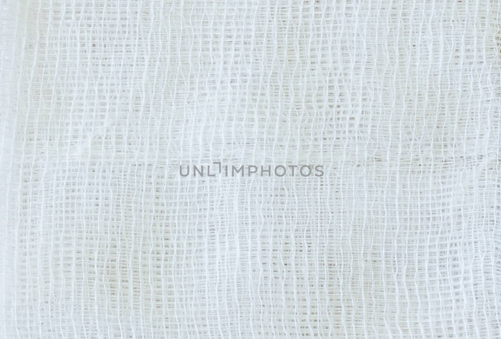 White gauze texture close up photo as background