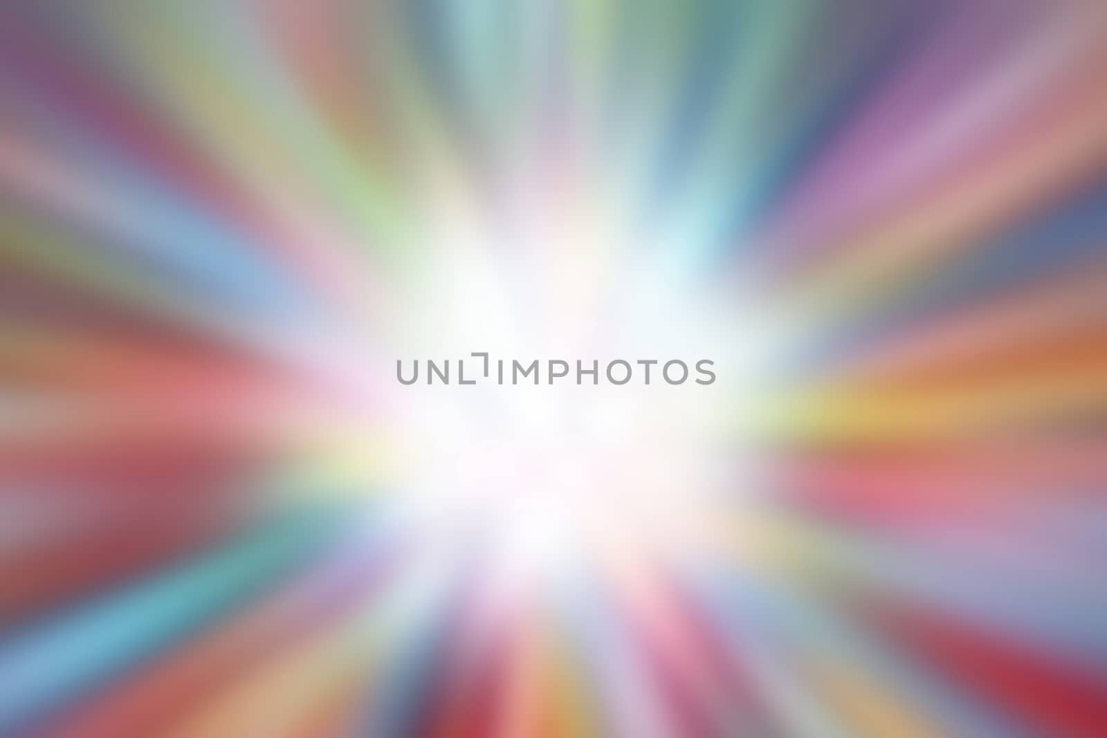 colorful zoom blurred defocused effect multi color lights texture, bokeh colorful of glittering shine background and center image white light color