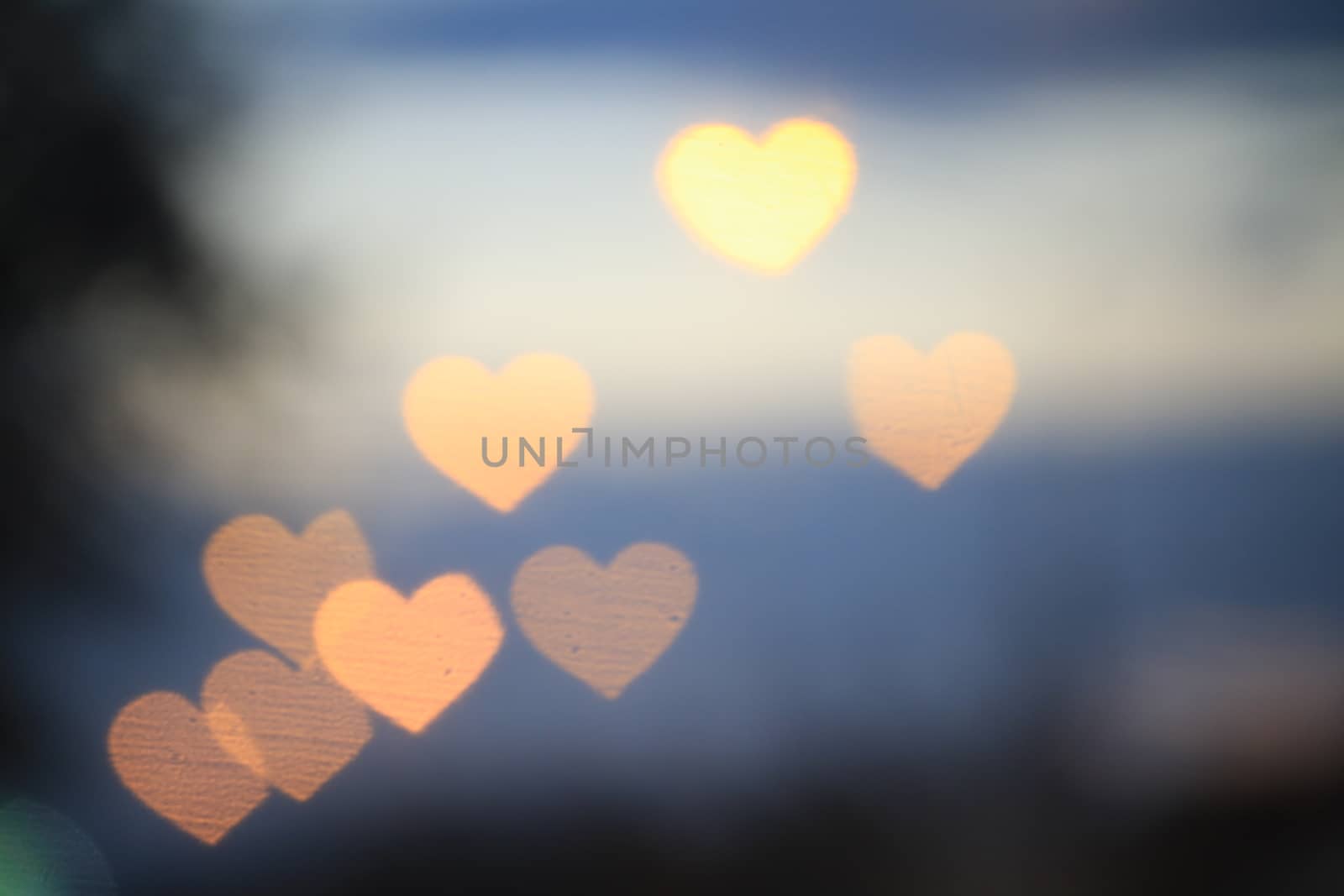 Yellow gold heart-shaped on black background Colorful lighting bokeh white for decoration at night backdrop wallpaper blurred valentine, Love Pictures background, Lighting heart shaped soft night by cgdeaw