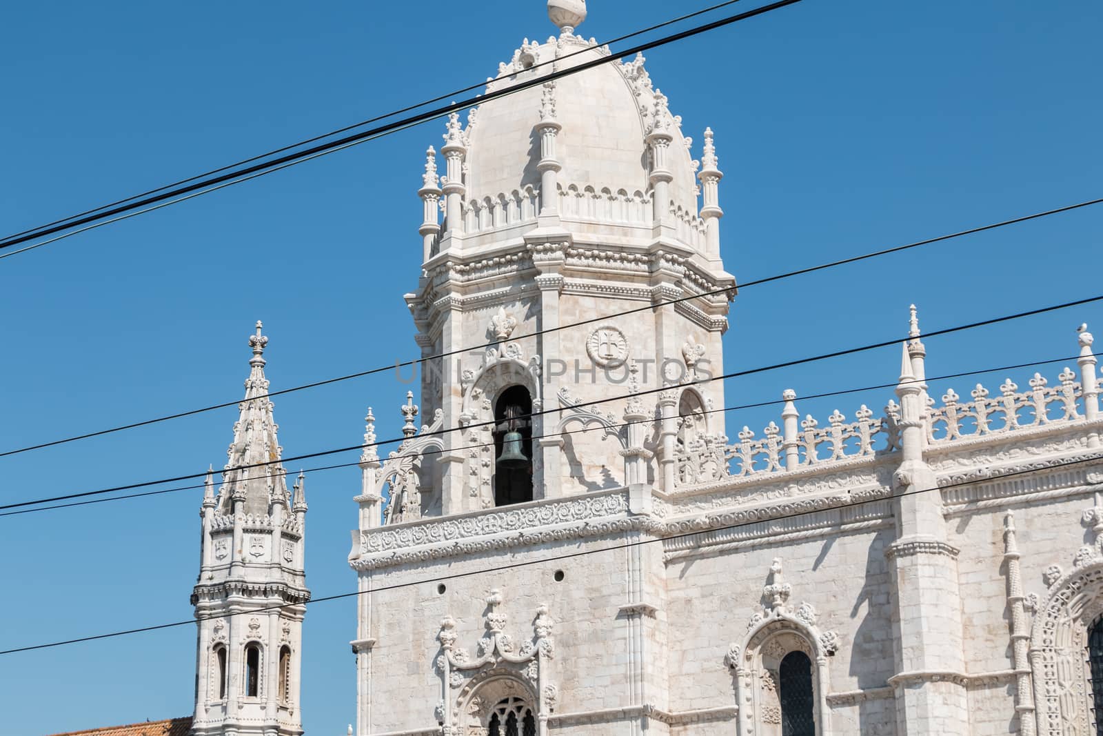 architectural detail of the holy mary church of Belem (Igreja de Santa Maria de Belem) in Lisbon, Portugal