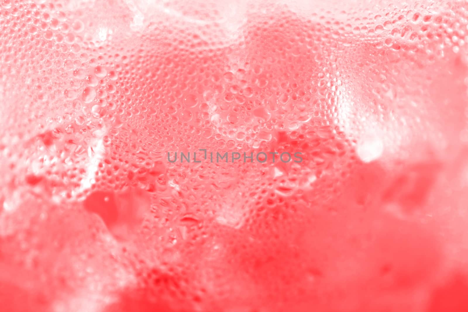 water drop soda ice baking background fresh cool ice red texture, selective focus