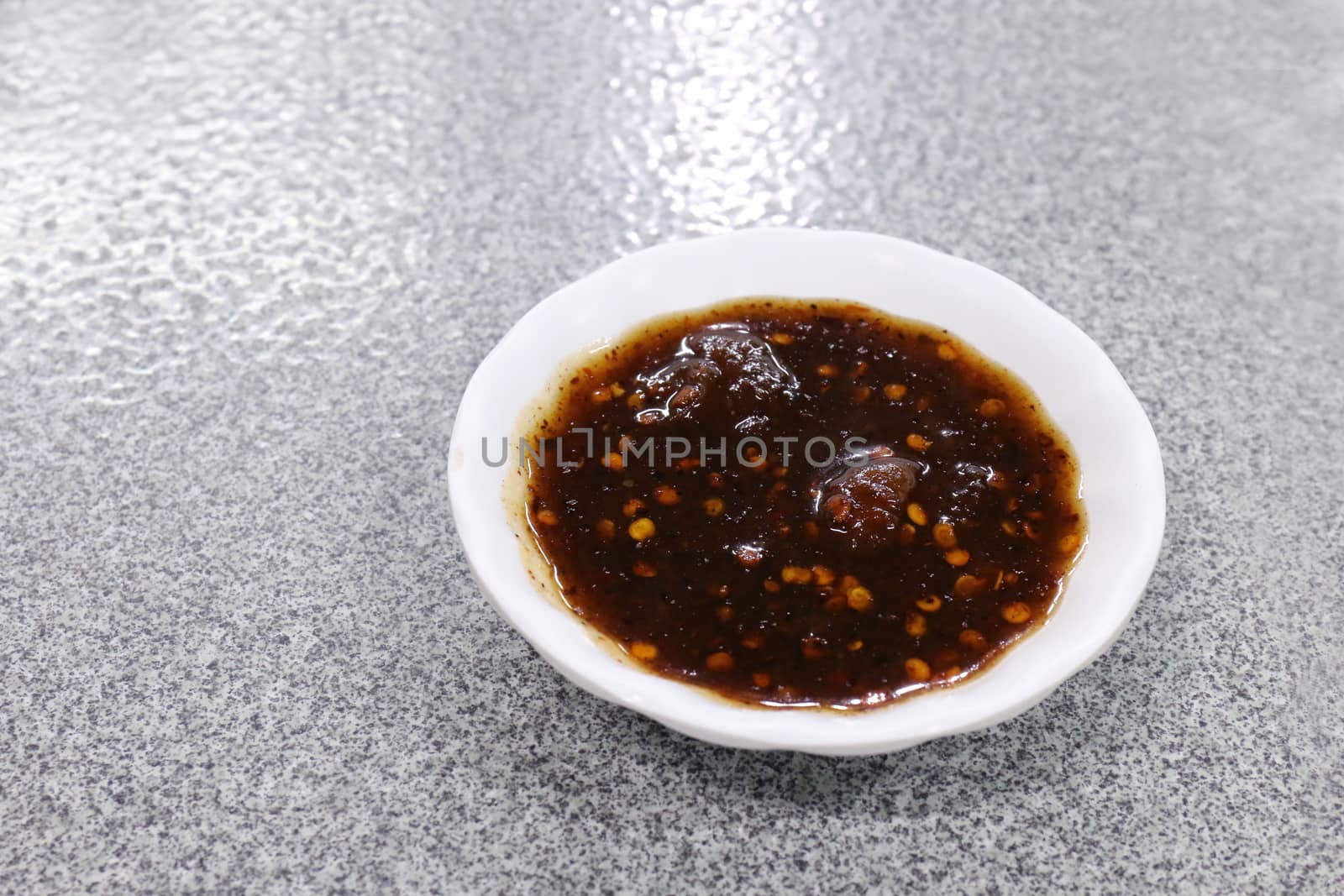 Sauce, asia thai sauce dipping in a cup small savory, Chilli sauce in a cup with Spicy food