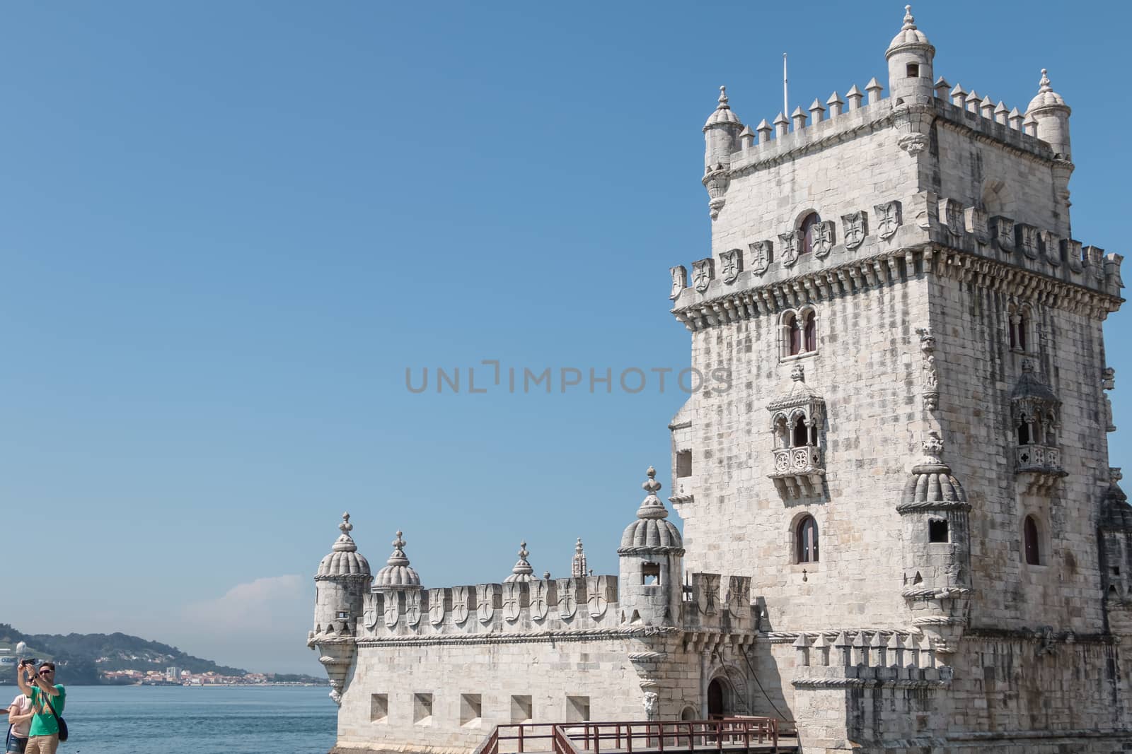 architectural detail of the Belem tower  in lisbon, portugal by AtlanticEUROSTOXX