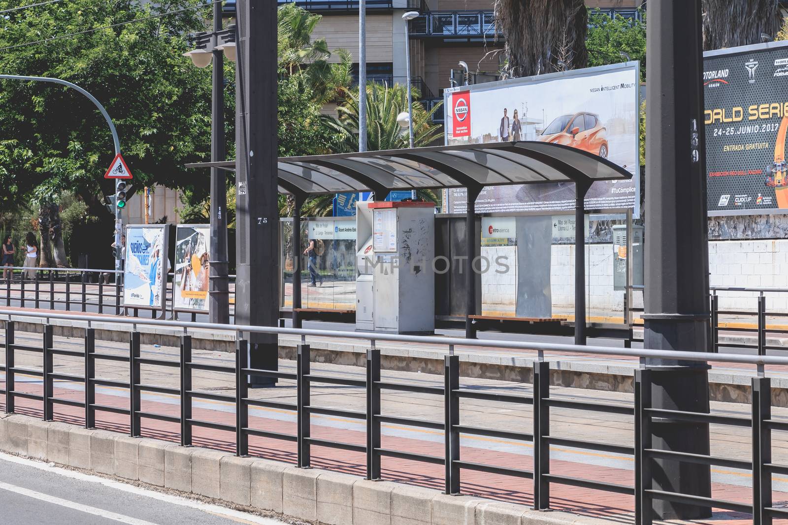 Vicent Andres Estelles electric tram station on line 4 in Valenc by AtlanticEUROSTOXX