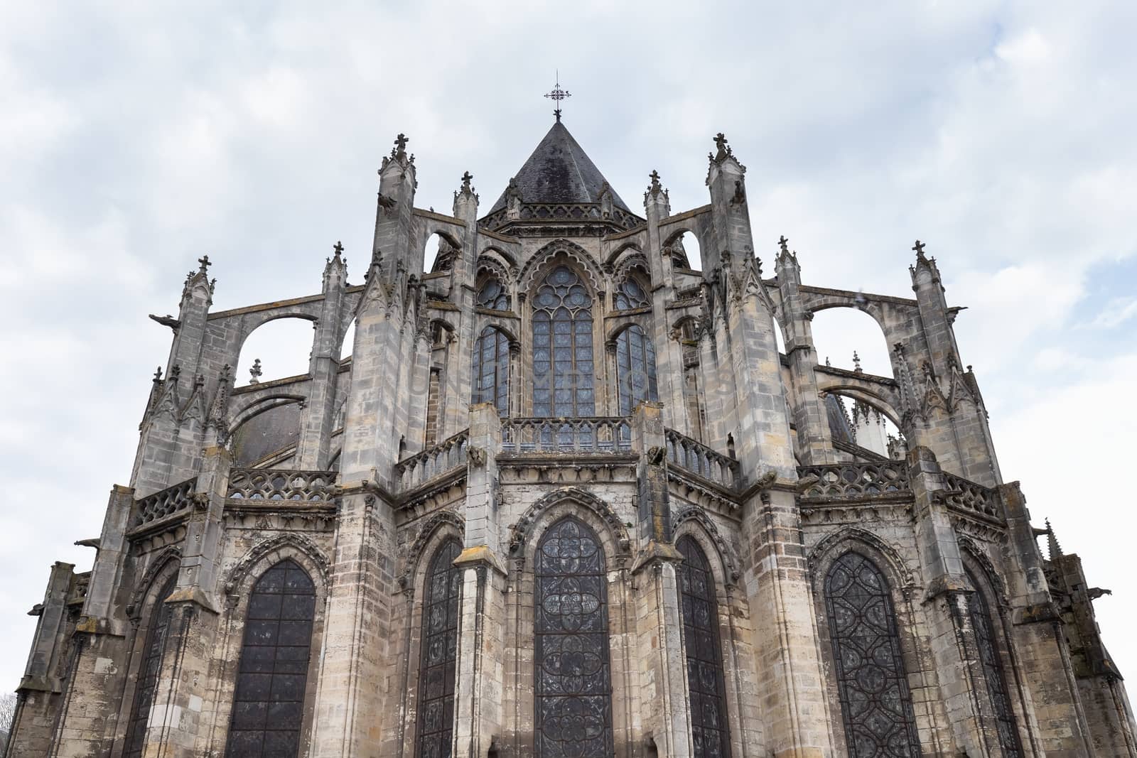 architectural detail of the Roman Catholic cathedral Saint Gatien in Tours, Indre et Loire, France