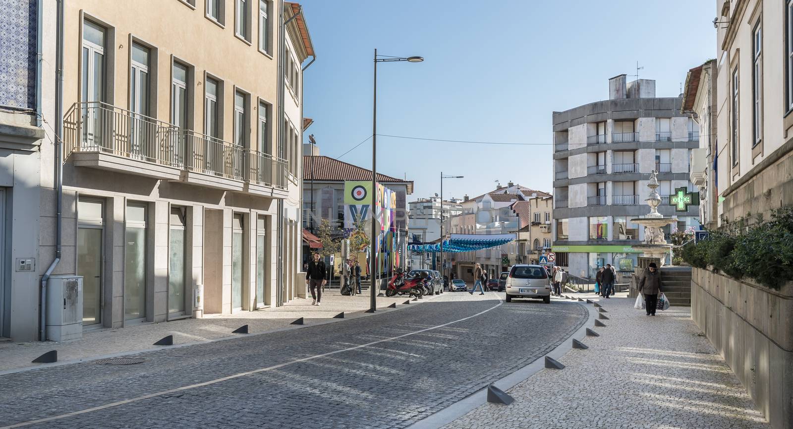 architectural detail of the typical houses of the city decorated by AtlanticEUROSTOXX