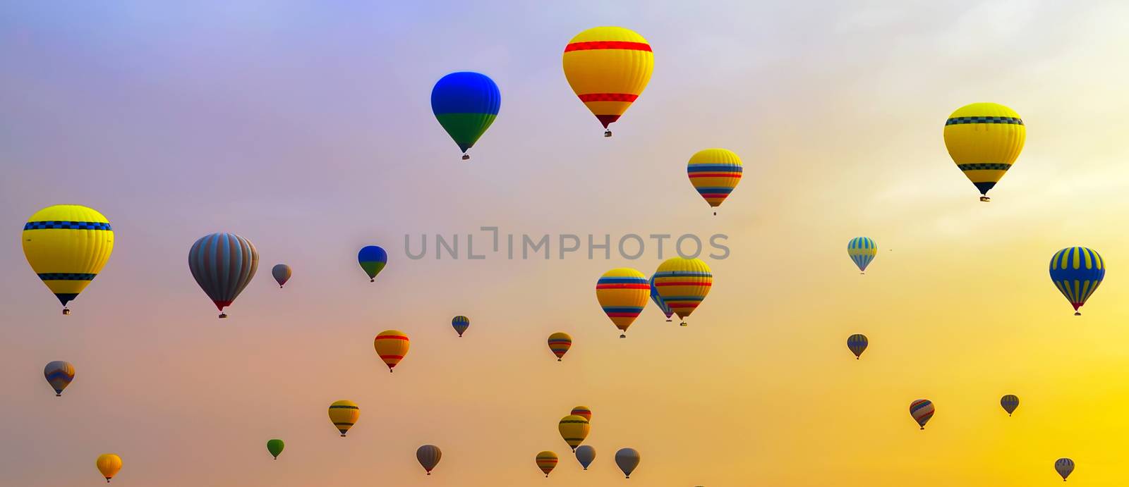 hot-air balloons Sunrise Adventure background travel by Vladyslav