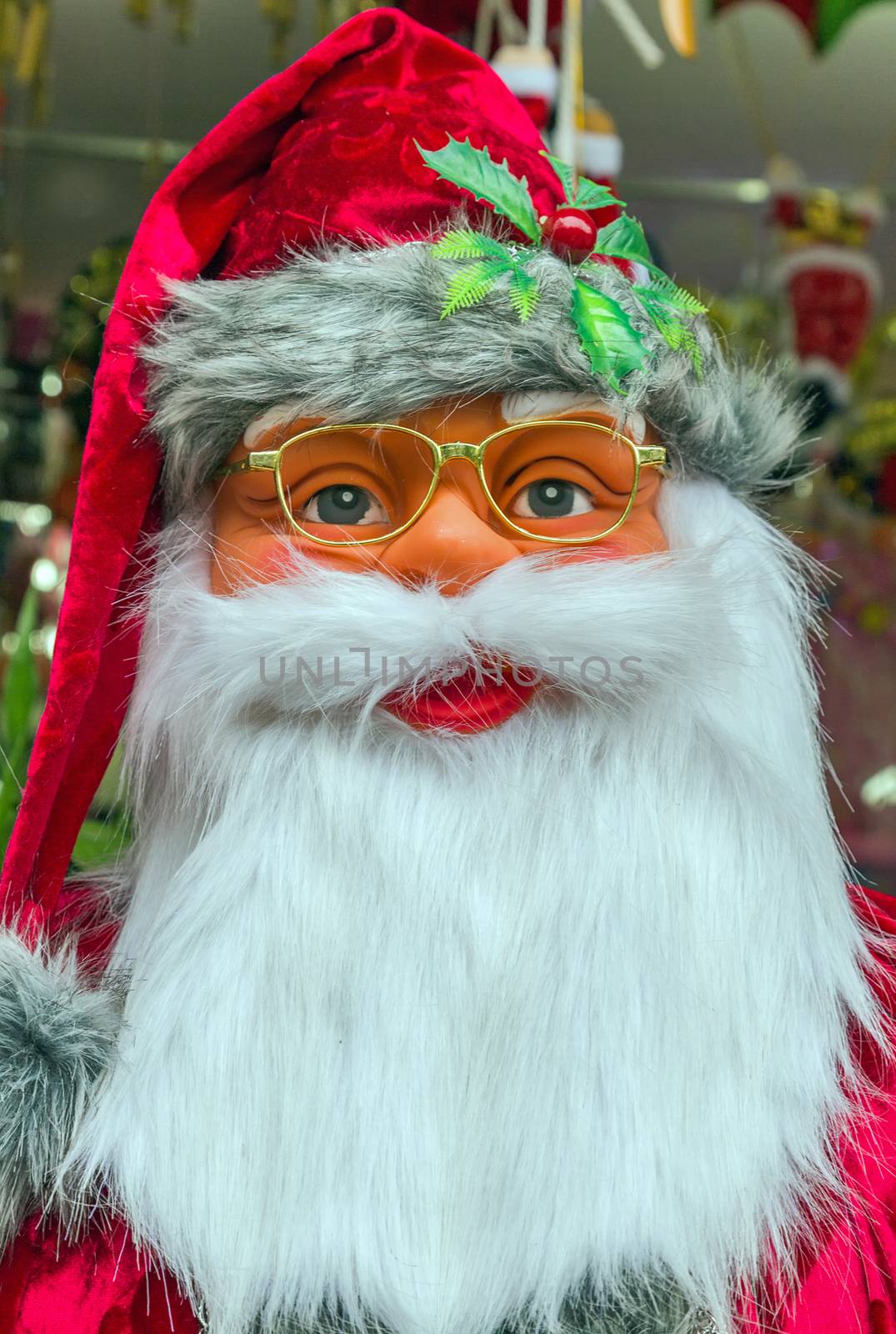 Photo of joy, happy Santa Claus in red hat
