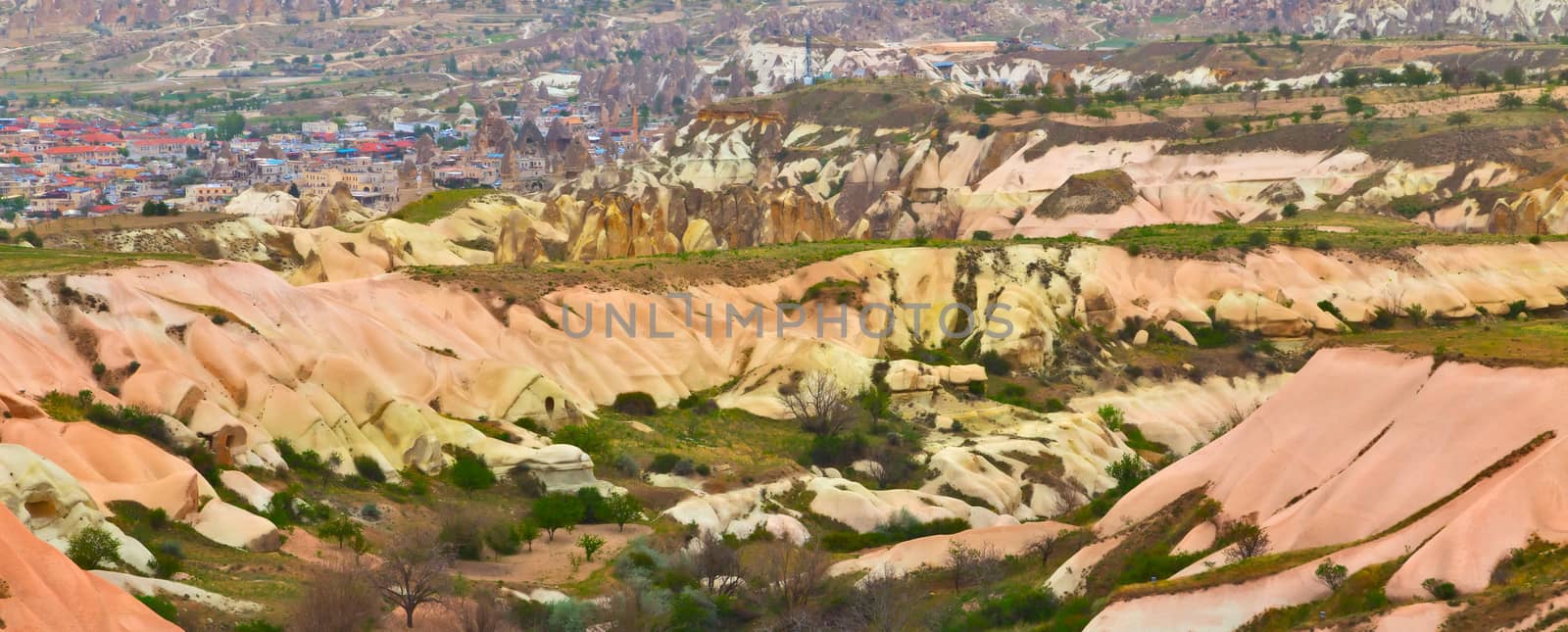 rose valley in Cappadocia, Anatolia, Turkey.
