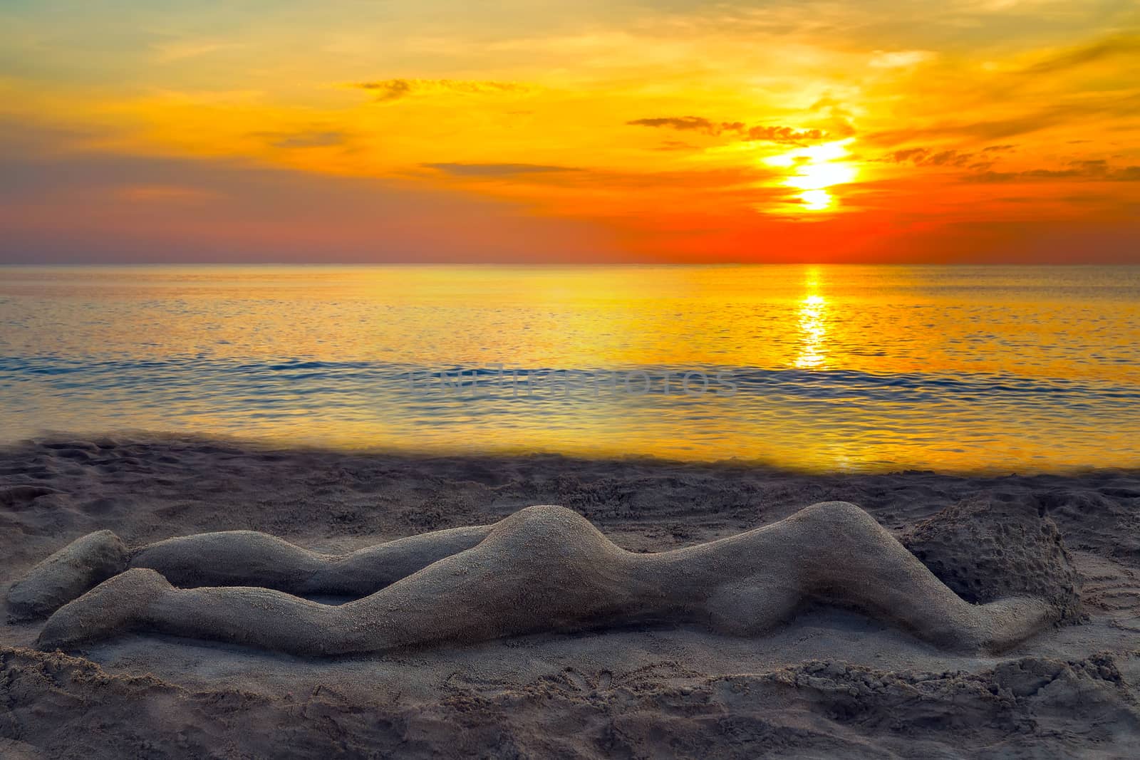 beach woman sand beach sea summer nature landscape coastline