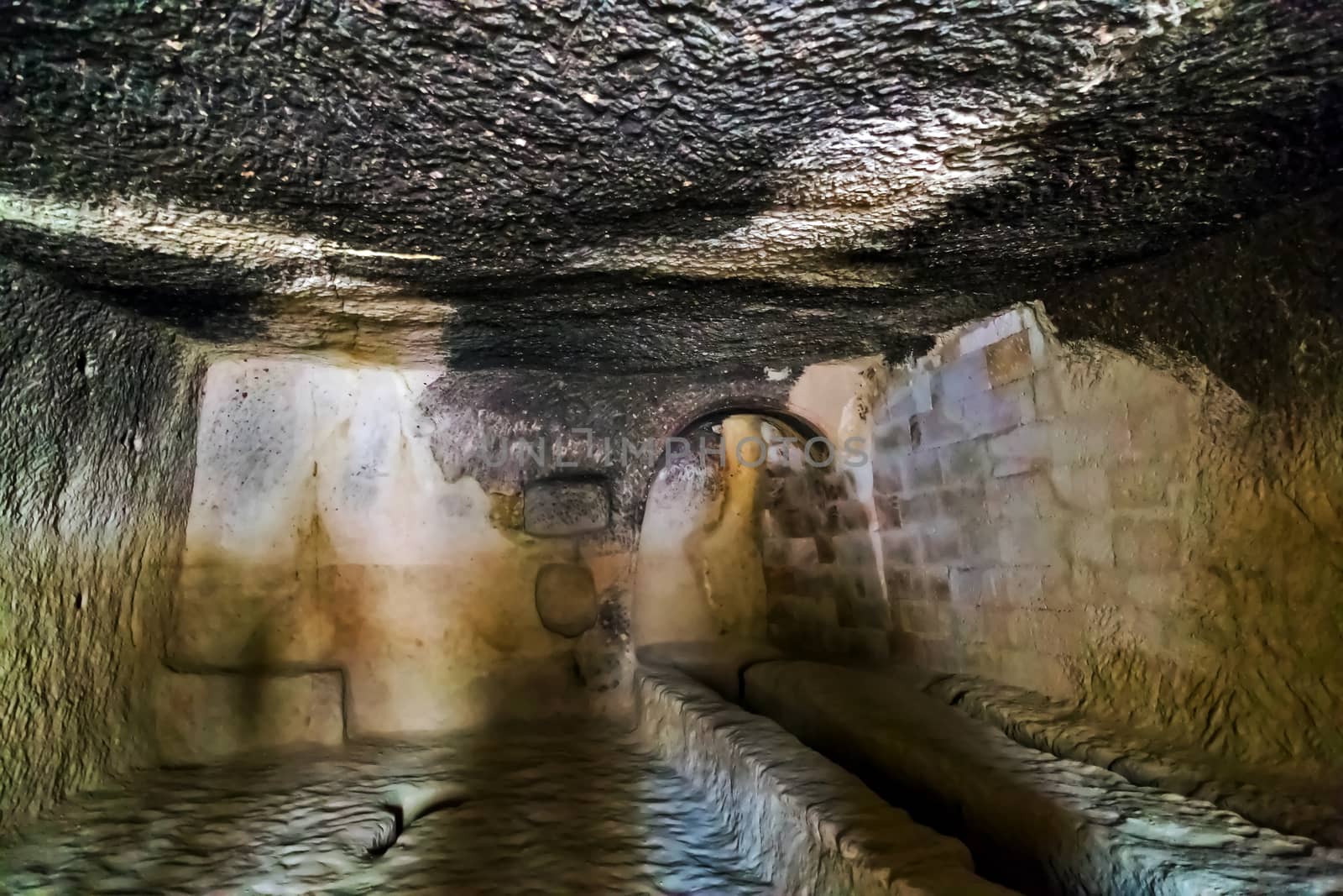 room in cave houses of Cappadocia and Goreme National Park. Urgup, Goreme, Guzelyurt and Uchisar. Turkey.