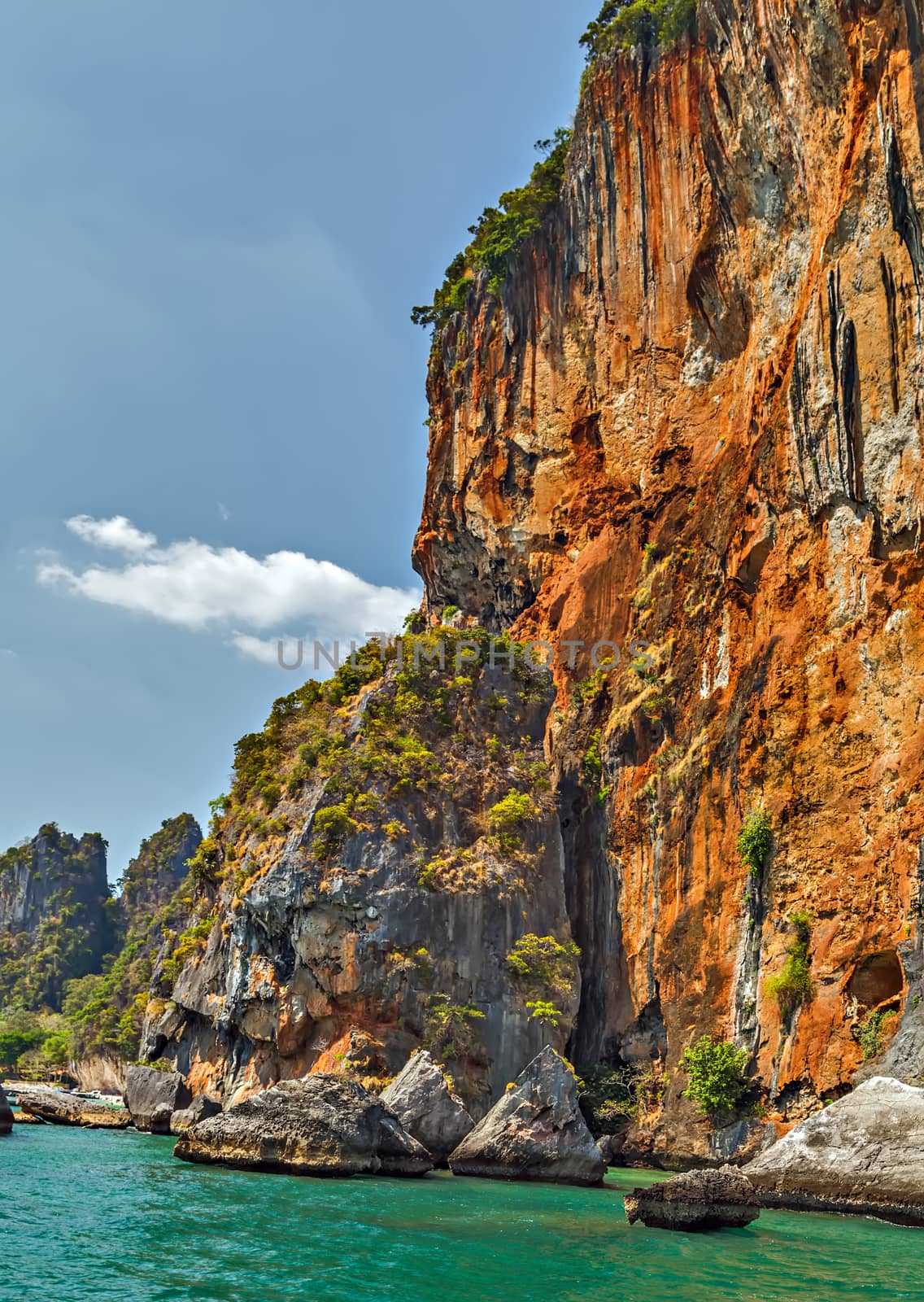 Landscape of paradise tropical island andaman sea in Krabi, Thailand.