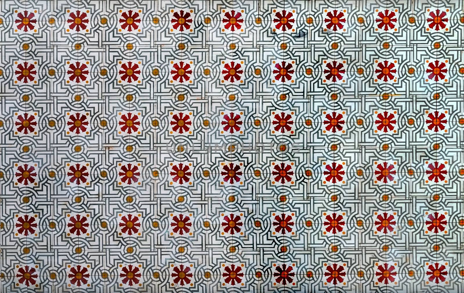 flowers floor mosaic tile background