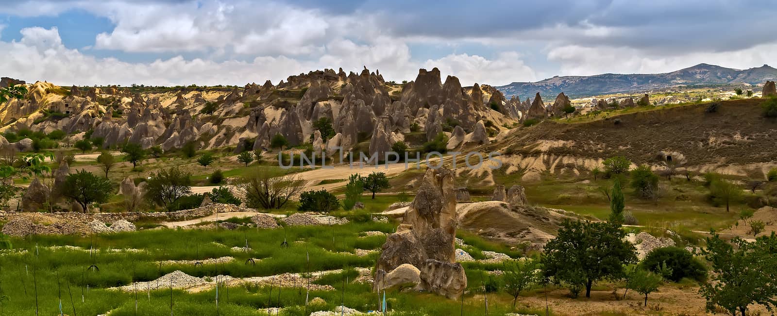 Mountain landscape in national park Goreme, Cappadocia, Turkey