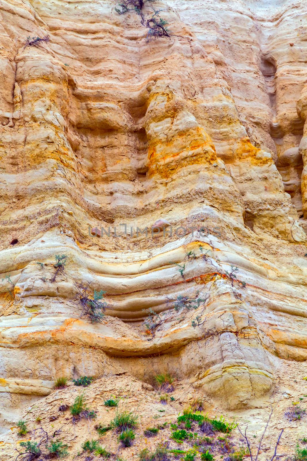 volcanic rocks in Turkey, textur background limestone sandstone of Cappadocia