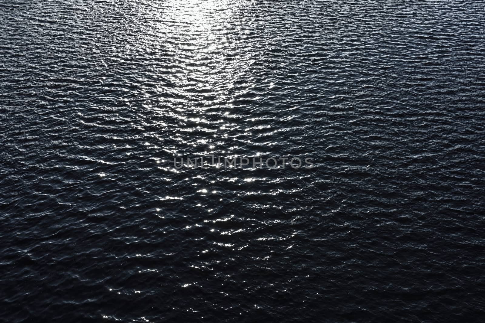 Blue water , the blue river, sunshine, water reflection ,ripple texture