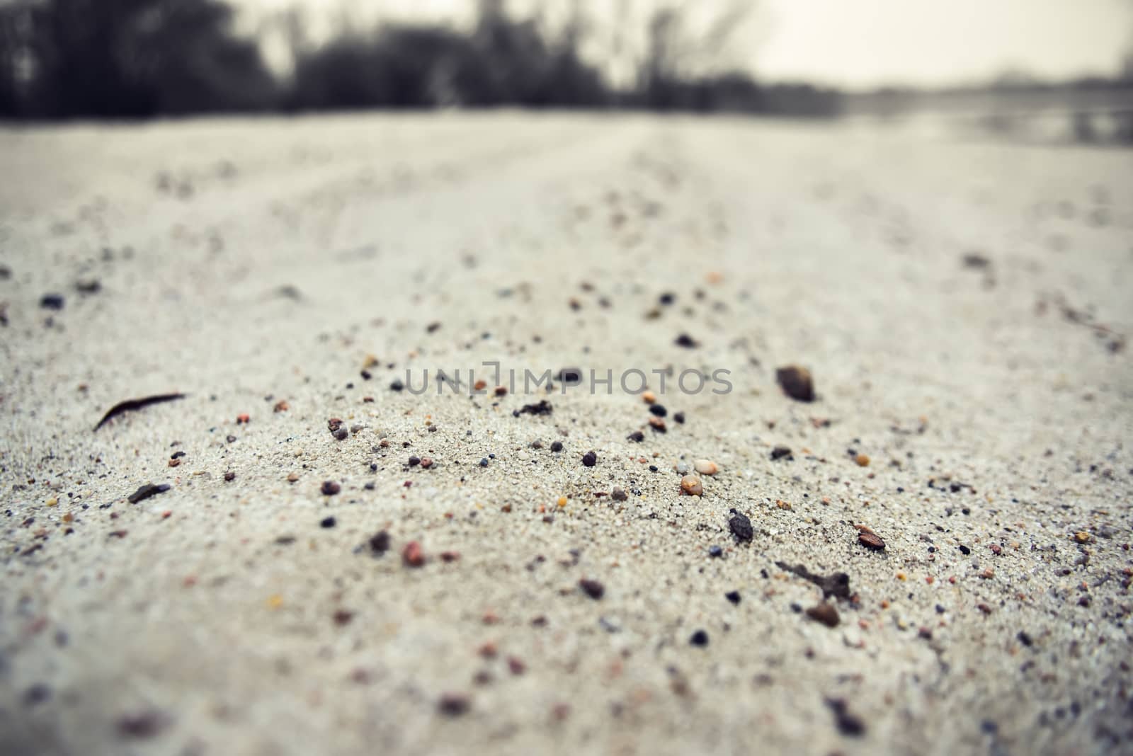 Sand on the beach, macro photo, white sand