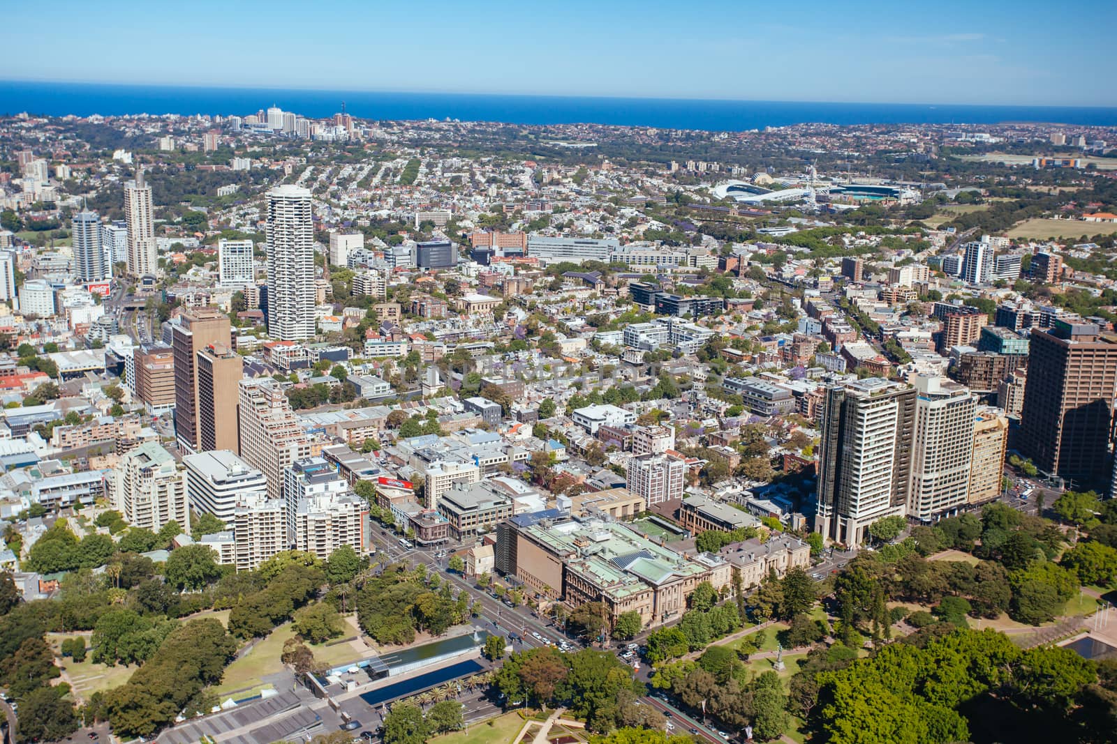 Aerial View of Sydney Looking East Towards Hyde Park by FiledIMAGE