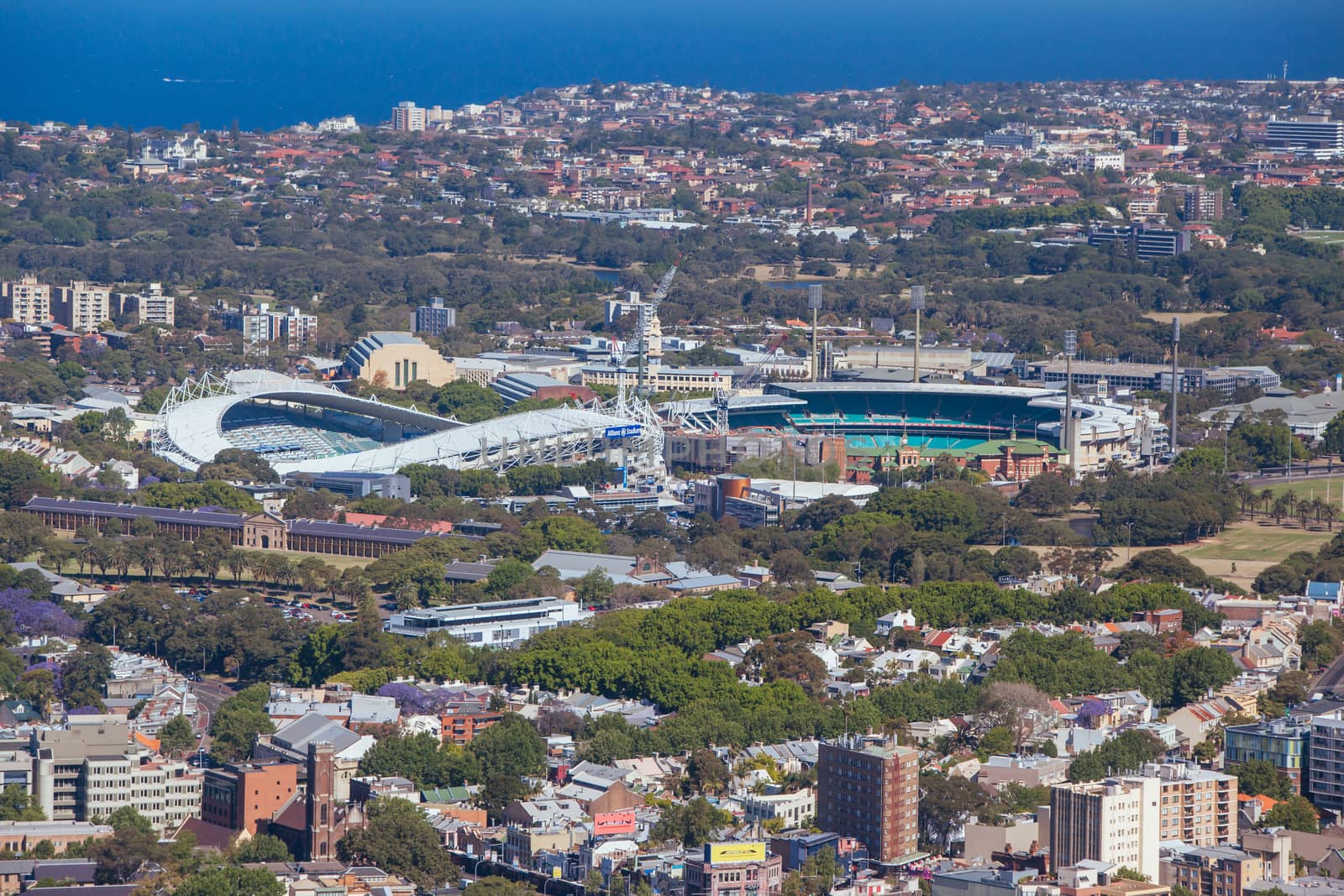 Aerial View of Sydney Looking East Towards Hyde Park by FiledIMAGE