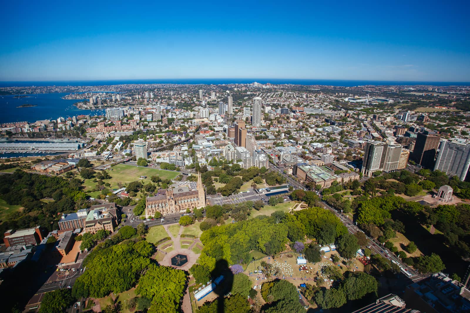 Aerial View of Sydney Looking East Towards Hyde Park by FiledIMAGE