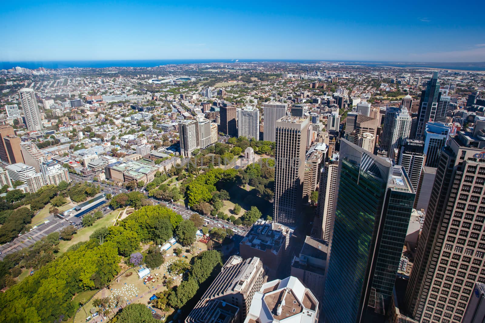 Aerial View of Sydney Looking East Towards Hyde Park by FiledIMAGE