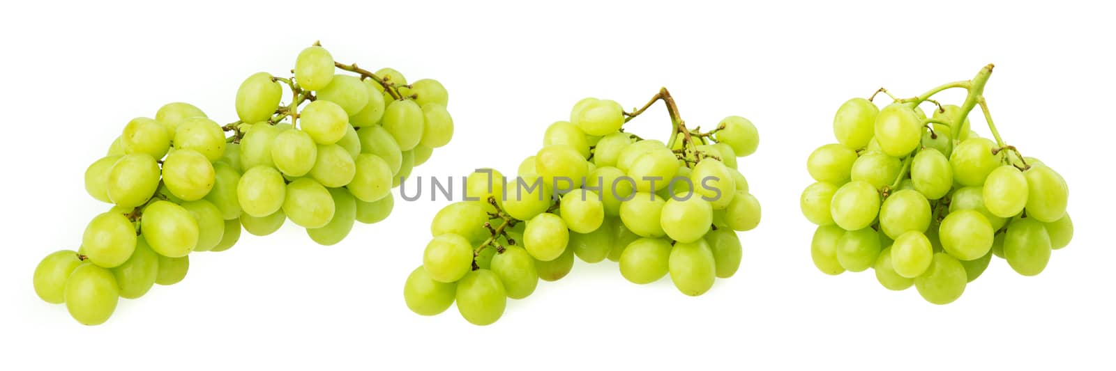 green grape isolated on white background