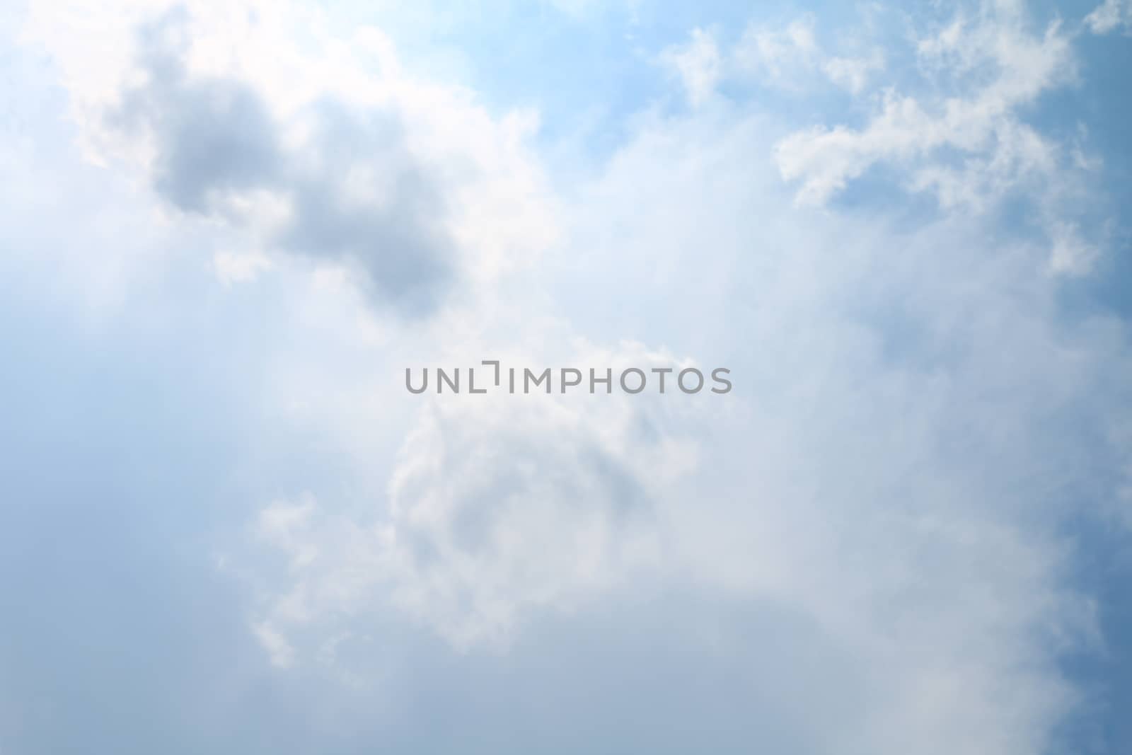 Soft Blue Sky Clear, Beautiful blue white sky fluffy clouds