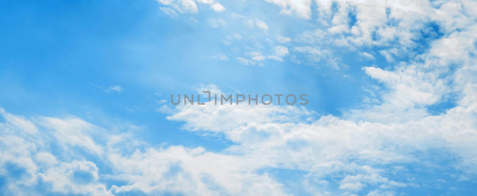 Beautiful blue sky with clouds background and bright lighting clear on Summer by cgdeaw